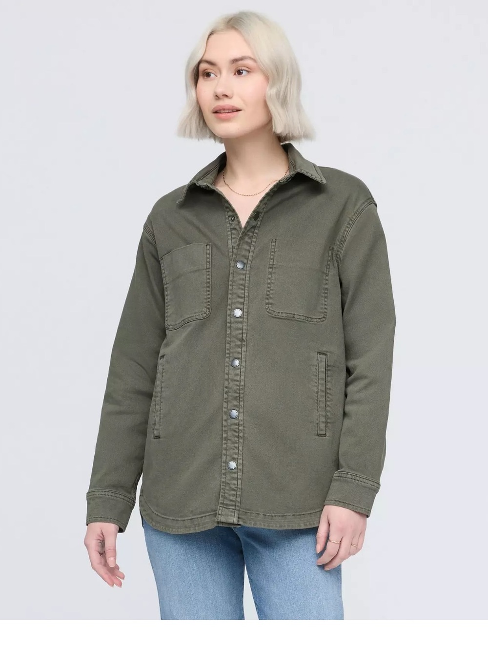 LIKE NEW Duer Women’s Luxtwill Overshirt Jacket - Olive